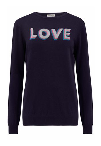 Sugarhill Brighton Pullover ' ASTRID SPARKLING LOVE '  navy / grigio chiaro / rosa / verde