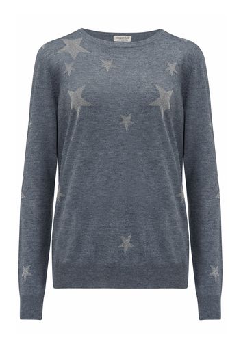 Sugarhill Brighton Pullover ' VELMA SCATTERED STARS '  grigio sfumato / grigio chiaro