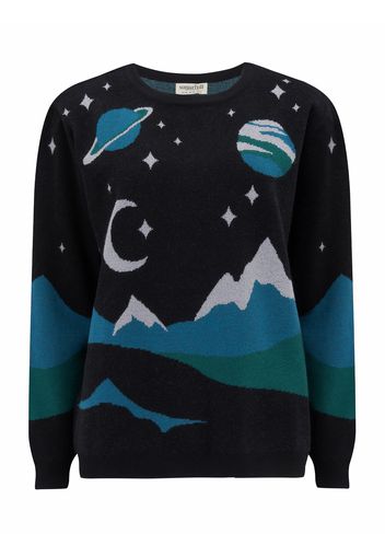 Sugarhill Brighton Pullover 'Janie'  nero / blu scuro / bianco / verde scuro