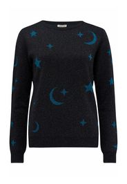 Sugarhill Brighton Pullover 'ROWENA STARS AND MOON '  nero / blu