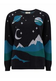 Sugarhill Brighton Pullover 'Janie'  nero / blu scuro / bianco / verde scuro