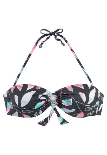 SUNSEEKER Top per bikini 'Leaves'  colori misti / nero