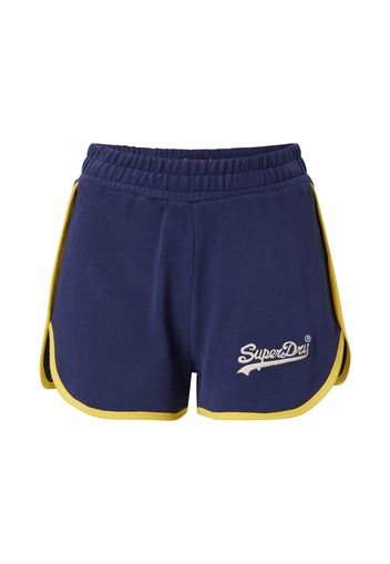 Superdry Pantaloni 'College'  navy / bianco / giallo