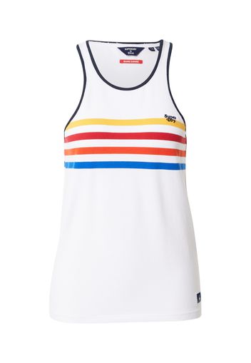 Superdry Top  bianco / giallo / rosso / blu reale