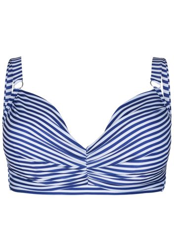 Swim by Zizzi Top per bikini 'STANIA'  blu / bianco