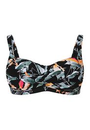 Swim by Zizzi Top per bikini 'Stella'  nero / rosa / verde / arancione