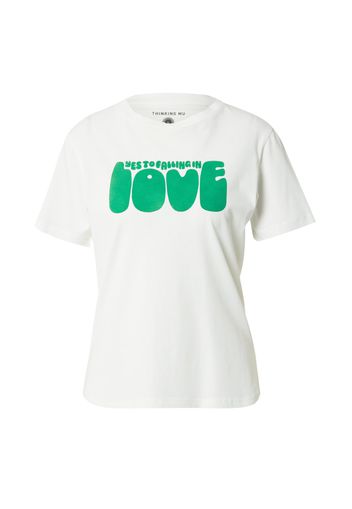 Thinking MU Maglietta 'Yes Love'  verde erba / bianco