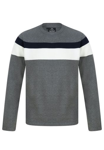 Threadbare Pullover 'Lese'  blu notte / grigio sfumato / bianco