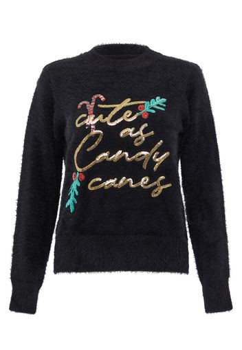 Threadbare Pullover 'Candy Canes'  oro / verde / rosso / nero