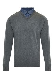 Threadbare Pullover 'Panda'  blu / grigio sfumato