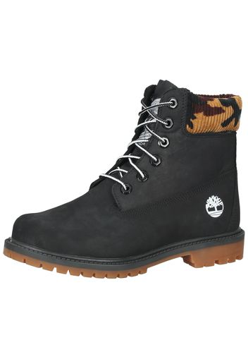 TIMBERLAND Stivaletto stringato 'Heritage'  nero / giallo / bianco / marrone