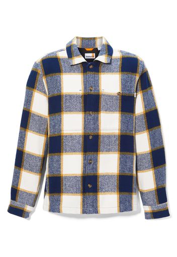 TIMBERLAND Camicia  blu fumo / arancione chiaro / bianco