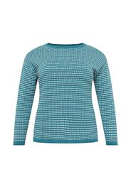 Tom Tailor Women + Pullover  blu ciano / bianco