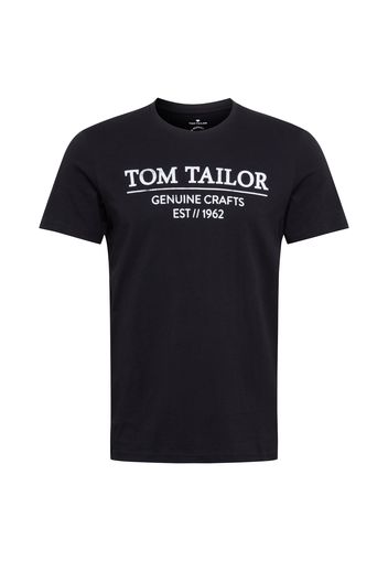 TOM TAILOR Maglietta  nero / bianco