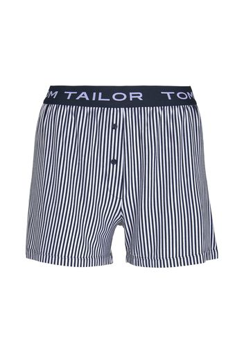 TOM TAILOR Pantaloncini da pigiama  bianco / navy