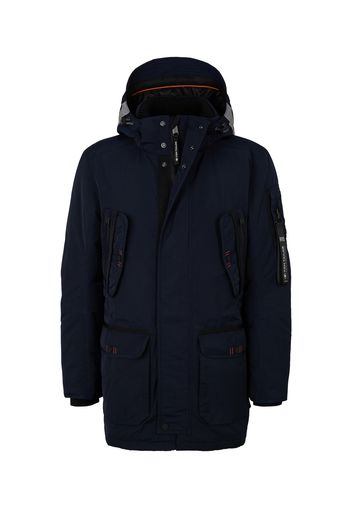 TOM TAILOR Parka di mezza stagione 'Rough'  blu scuro / grigio