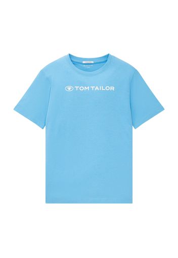 TOM TAILOR Maglietta  blu cielo / bianco