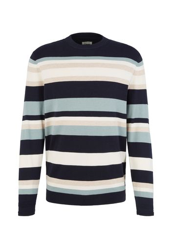 TOM TAILOR Pullover  beige chiaro / beige scuro / navy / blu fumo