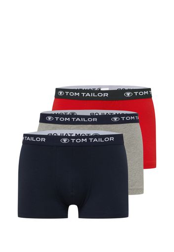 TOM TAILOR Boxer  blu scuro / grigio sfumato / rosso / bianco