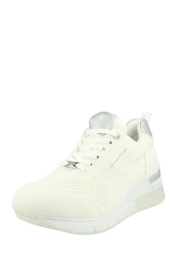 TOM TAILOR Sneaker bassa  argento / bianco