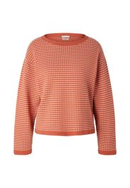 TOM TAILOR Pullover  rosso ruggine / bianco