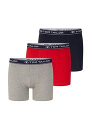 TOM TAILOR Boxer  blu scuro / grigio sfumato / rosso / bianco