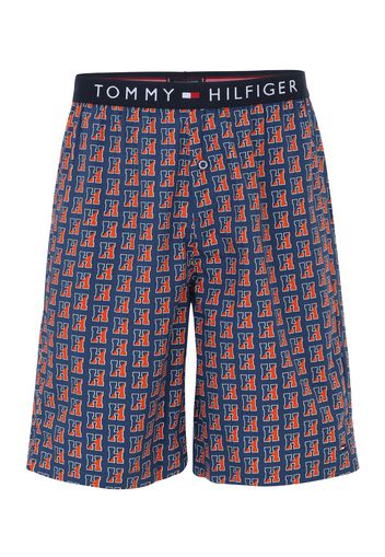 TOMMY HILFIGER Pantaloncini da pigiama  arancione / blu scuro / bianco / rosso