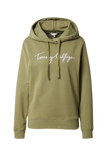 TOMMY HILFIGER Felpa  oliva / bianco