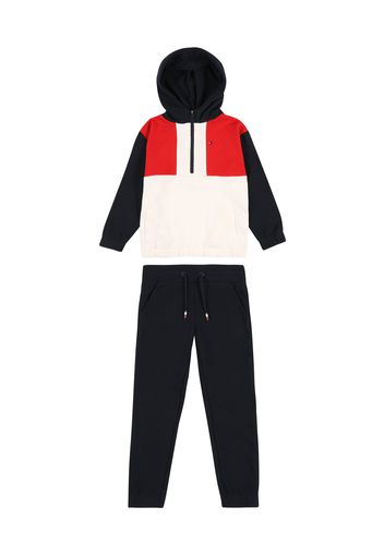 TOMMY HILFIGER Tuta da jogging  navy / offwhite / rosso