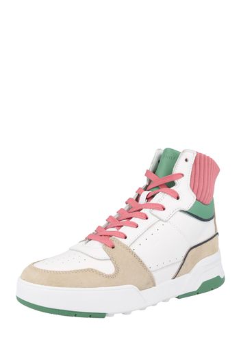 TOMMY HILFIGER Sneaker alta  bianco / verde / rosa / sabbia