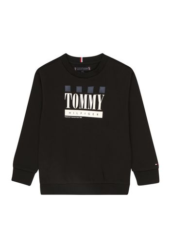 TOMMY HILFIGER Felpa  nero / bianco / marino