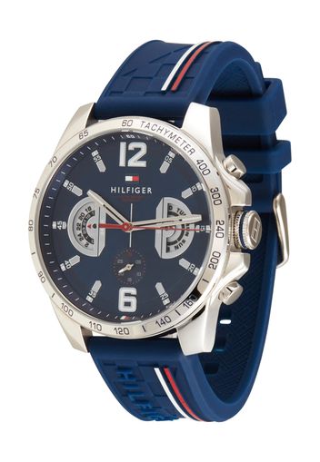 TOMMY HILFIGER Orologio analogico  blu scuro / rosso / argento