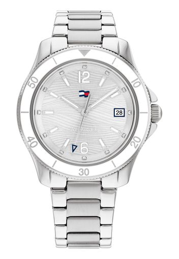 TOMMY HILFIGER Orologio analogico  blu scuro / rosso / argento / trasparente