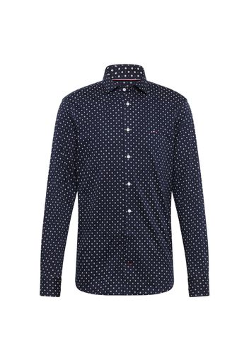 TOMMY HILFIGER Camicia  blu scuro / bianco