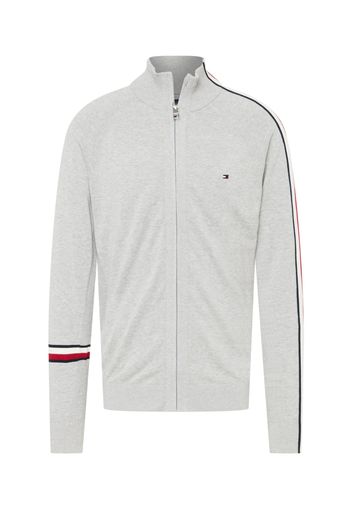 TOMMY HILFIGER Giacchetta 'INTARSIA'  navy / grigio chiaro / rosso / bianco