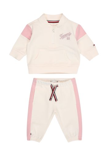 TOMMY HILFIGER Tuta da jogging  rosa / bianco