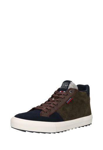 TOMMY HILFIGER Sneaker alta  navy / marrone / verde scuro / rosso