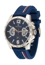 TOMMY HILFIGER Orologio analogico  blu scuro / rosso / argento