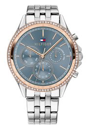 TOMMY HILFIGER Orologio analogico  blu colomba / oro rosé / argento