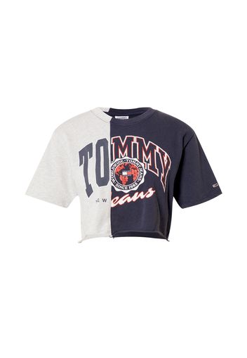 Tommy Jeans Maglietta  grigio / blu notte / rosso / bianco