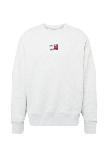 Tommy Jeans Felpa 'Badge'  bianco / grigio sfumato / navy / rosso