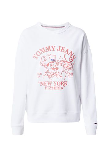 Tommy Jeans Felpa  bianco / rosso