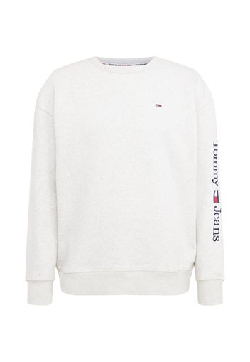 Tommy Jeans Felpa  grigio chiaro / navy / rosso