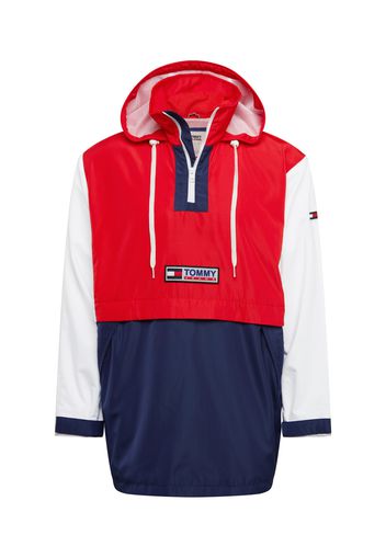 Tommy Jeans Giacca di mezza stagione 'Colorblock Popover'  rosso / navy / bianco