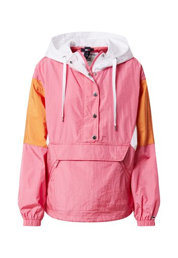 Tommy Jeans Giacca di mezza stagione  arancione chiaro / offwhite / rosa chiaro