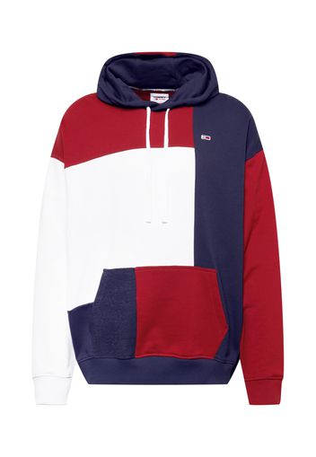 Tommy Jeans Felpa  bianco / navy / rosso sangue
