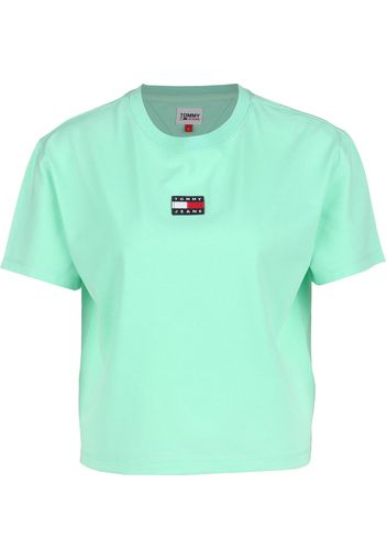 Tommy Jeans Maglietta 'Center'  menta / bianco / rosso