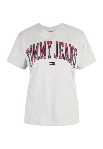 Tommy Jeans Maglietta  grigio argento / rosa / rosso / nero