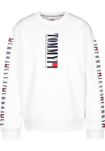 Tommy Jeans Felpa  blu scuro / rosso fuoco / bianco