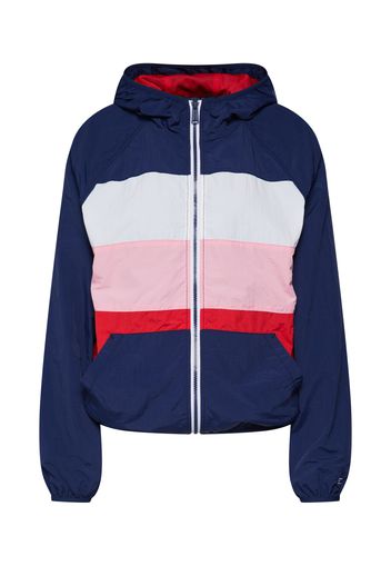 Tommy Jeans Giacca di mezza stagione 'COLORBLOCK WINDBREAKER DE'  navy / rosa / rosso / bianco